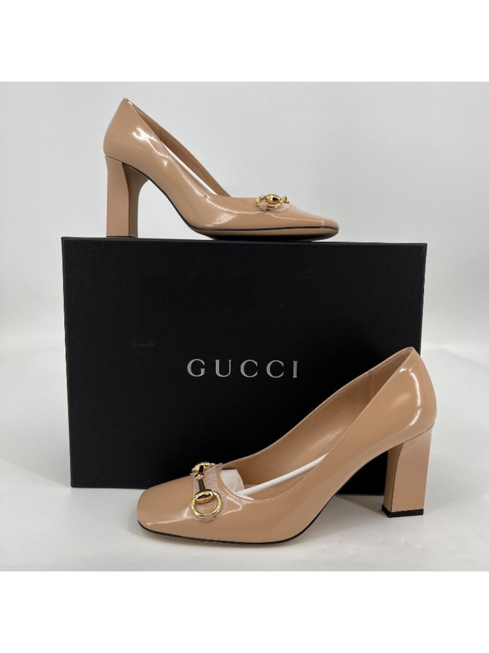 Gucci Signora Pumps Transcendent Pink Size 9 EU 39 Leather Horsebit Heel 865410